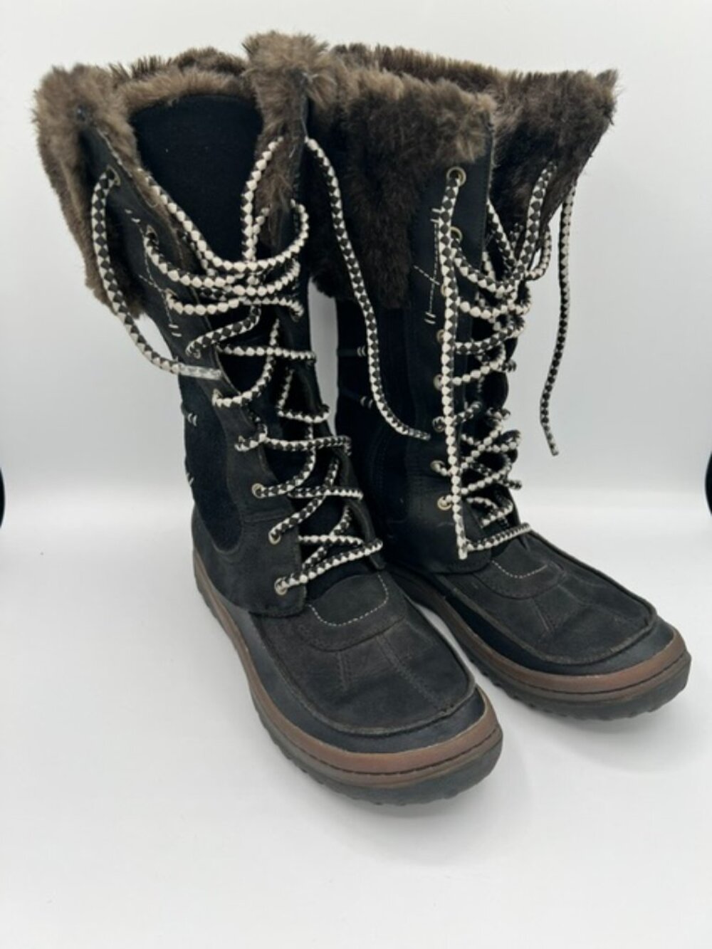 Merrell Decora Prelude Waterproof Fur Winter Boots Black Size 8